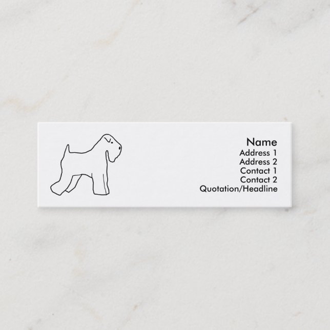 "My Wheaten Terrier" Mini Visitenkarte (Vorderseite)