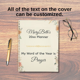 My Word Of The Year Is Prayer Floral Planer