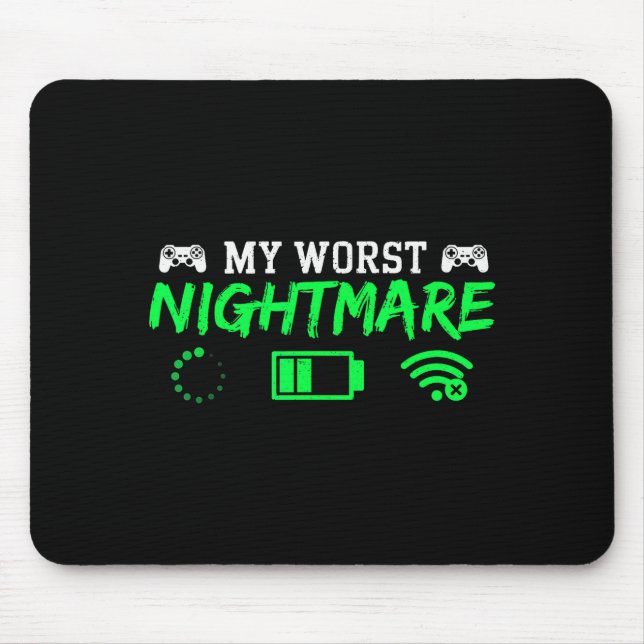 My Worst Gamer Funny Gaming Men Teen Boys Kids  Mousepad (Vorne)