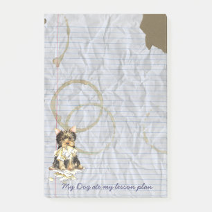 My Yorkie Ate my Lessingplan Post-it Klebezettel