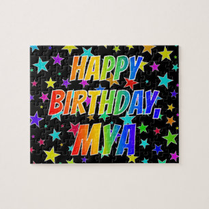 "MYA" Vorname, Spaß "GLÜCKLICHER GEBURTSTAG" Puzzle