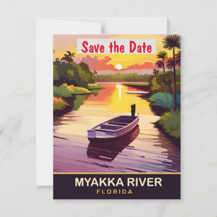 Myakka River, Florida, Travel Postcard, Save The Date