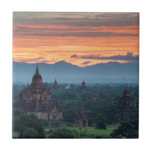 Myanmar, Bagan Sonnenaufgang Fliese