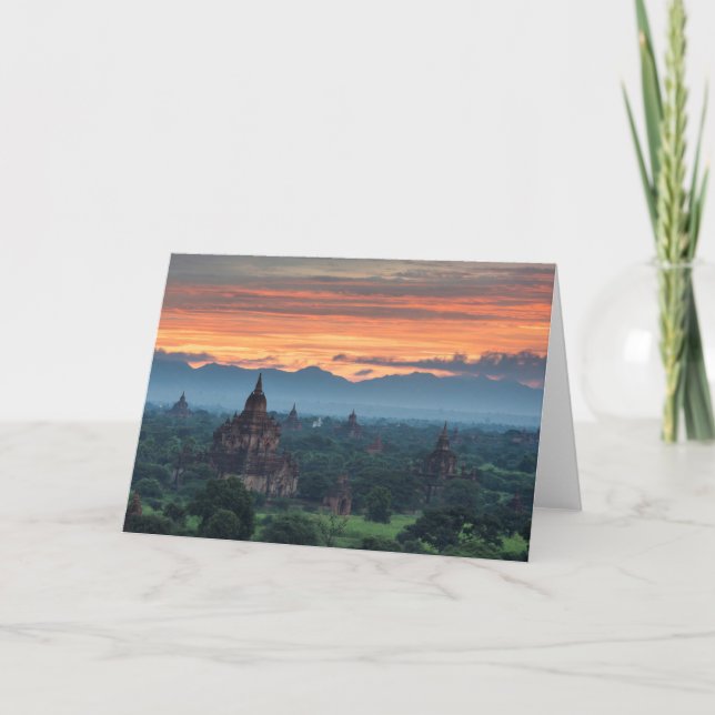 Myanmar, Bagan Sunrise Karte (Vorderseite)