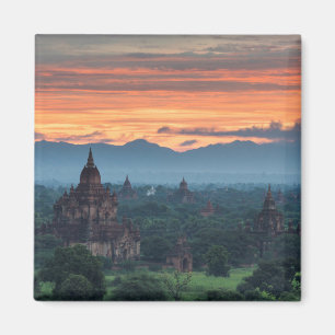 Myanmar, Bagan Sunrise Magnet