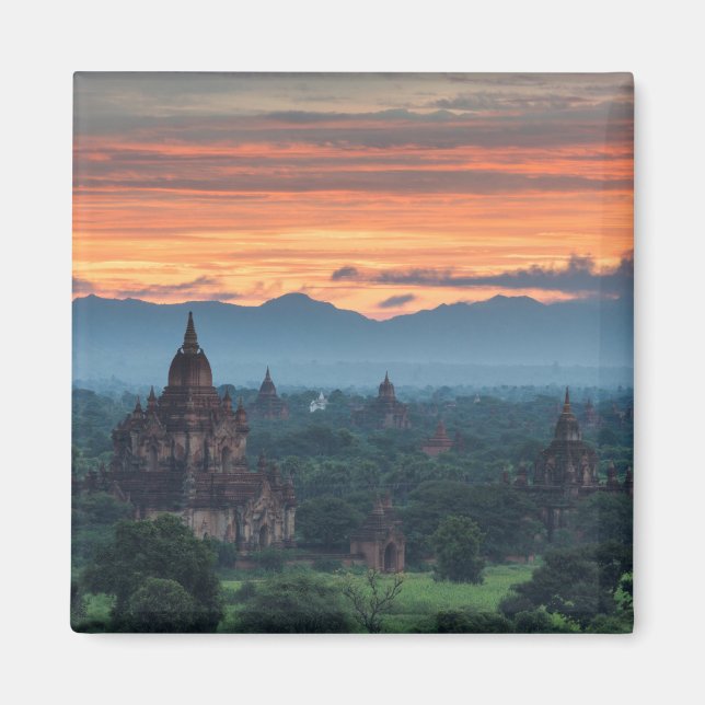 Myanmar, Bagan Sunrise Magnet (Vorne)