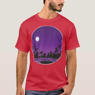 Myanmar bei Nacht mit Palmen T-Shirt