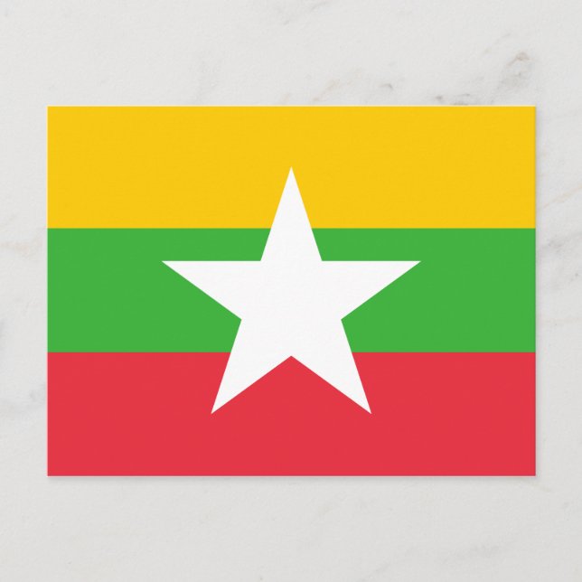 Myanmar Flag Postkarte (Vorderseite)