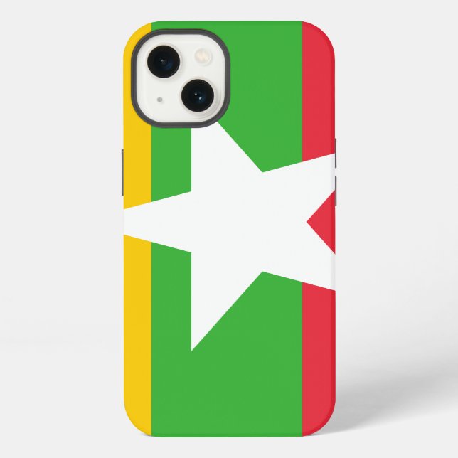 Myanmar-Flagge iPhone Hülle (Rückseite)