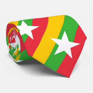 Myanmar-Flagge Krawatte