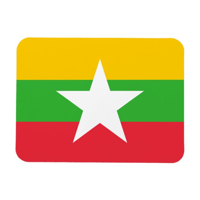 Myanmar-Flagge Magnet (Horizontal)