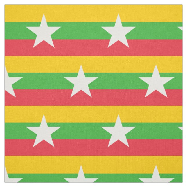 Myanmar-Flagge Stoff (Muster)