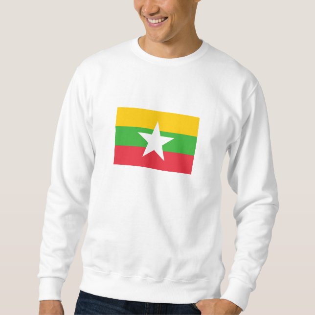 Myanmar-Flagge Sweatshirt (Vorderseite)