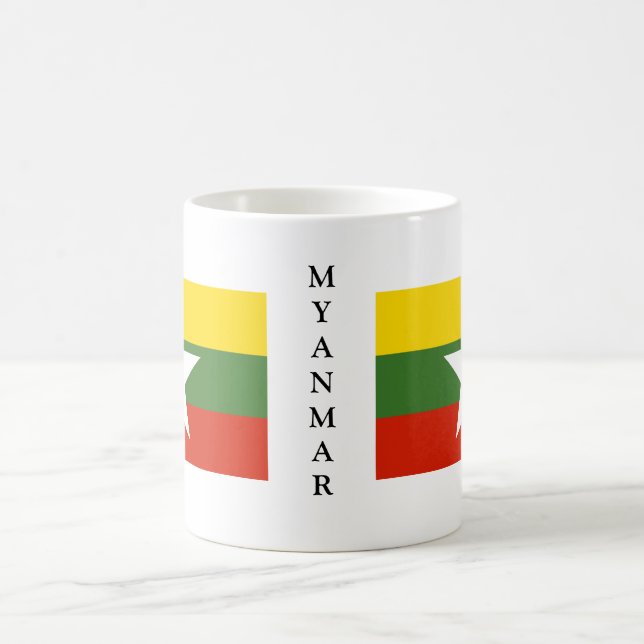 Myanmar-Flaggen-Tasse Kaffeetasse (Mittel)