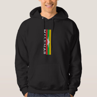 Myanmar-Flaggenfarben Hoodie