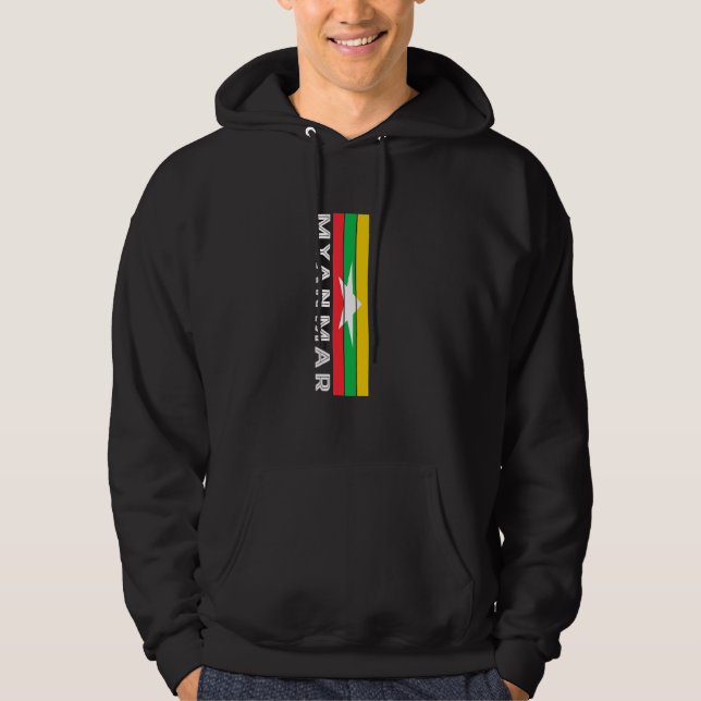 Myanmar-Flaggenfarben Hoodie (Vorderseite)