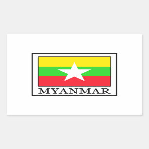 Myanmar Rechteckiger Aufkleber