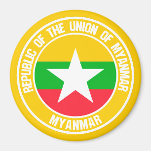 Myanmar-Rundes Emblem Magnet