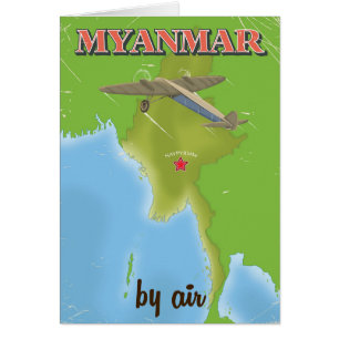 Myanmar Vintage Reiseplakat