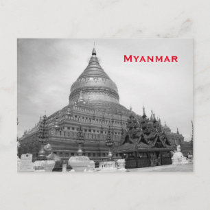 Myanmar Vintage Tourismus hinzufügen Postkarte
