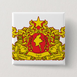 Myanmar-Wappen Detail Button