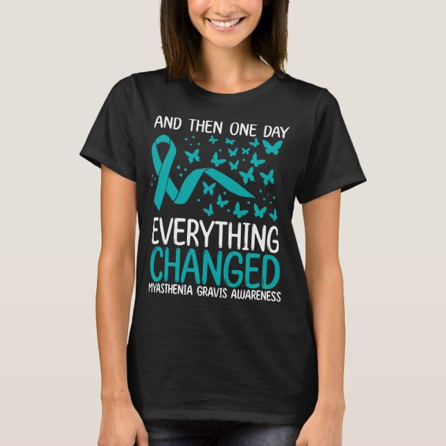 Myasthenia Garvis Awareness Ribbon Garvis Month T-Shirt (Vorderseite)