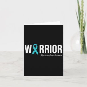 Myasthenia Gravis Awareness Aquamarin Ribbon Karte