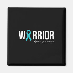 Myasthenia Gravis Awareness Aquamarin Ribbon Magnet