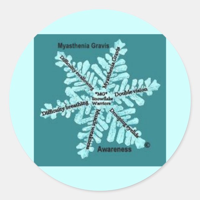 Myasthenia Gravis Awareness Aquamarin Stickers (Vorderseite)
