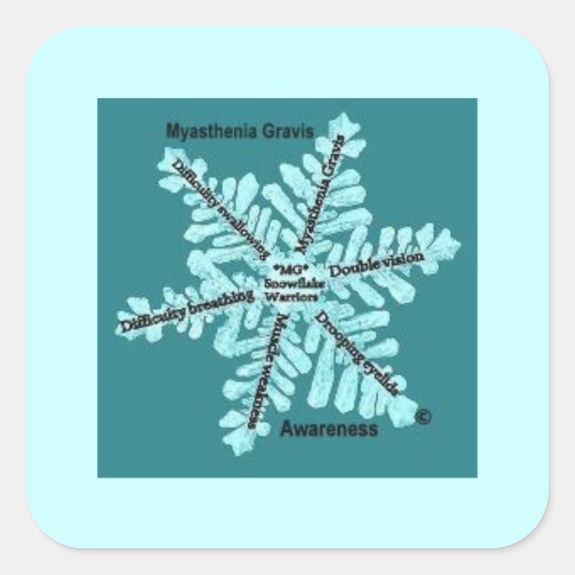 Myasthenia Gravis Awareness Aquamarin Stickers (Vorderseite)