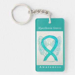 Myasthenia Gravis Awareness Ribbon Angel Schlüssel Schlüsselanhänger