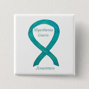 Myasthenia Gravis Awareness Ribbon Art Custom Butt Button