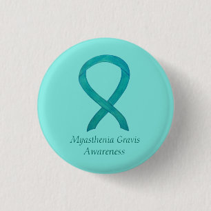 Myasthenia Gravis Awareness Ribbon Art Custom Butt Button