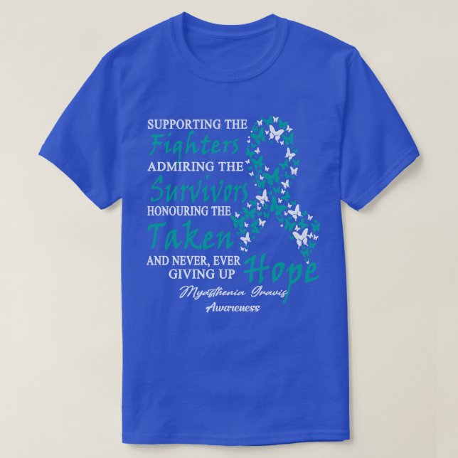 Myasthenia Gravis Bewusstsein für den Kampf T-Shirt (Design vorne)