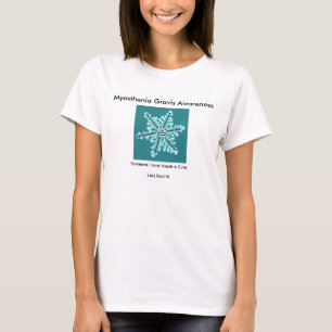 Myasthenia Gravis Bewusstsein mit Sysmptoms an T-Shirt