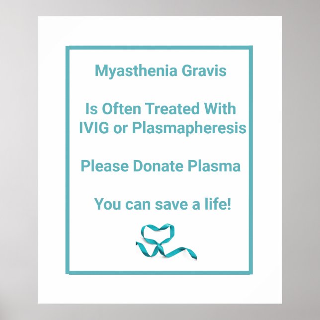 Myasthenia Gravis Bewusstsein Poster (Vorne)