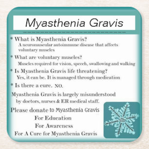 Myasthenia Gravis Bewusstsein Rechteckiger Pappuntersetzer