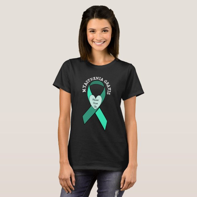 Myasthenia Gravis Heart Awareness Ribbon Shirt (Vorne ganz)