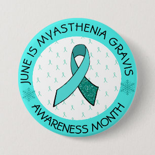 Myasthenia Gravis Hope Awareness Button Butterfly