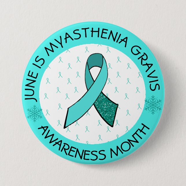 Myasthenia Gravis Hope Awareness Button Butterfly (Vorderseite)