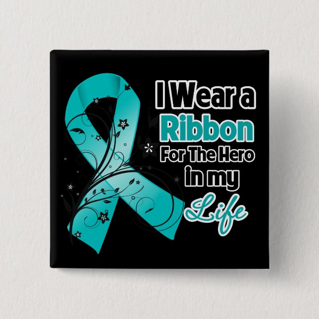 Myasthenia Gravis Ribbon Hero in My Life Button (Vorderseite)