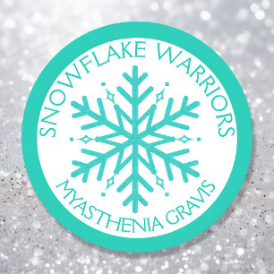 Myasthenia Gravis Snowflake Warrior Aufkleber