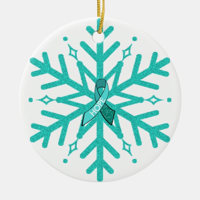 Myasthenia Gravis Snowflake Weihnachtsschmuck (Vorne)