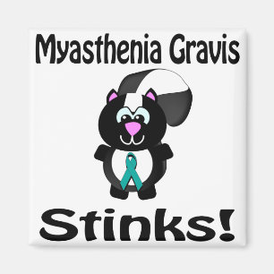 Myasthenia Gravis Stinks Skunk Awareness Design Magnet