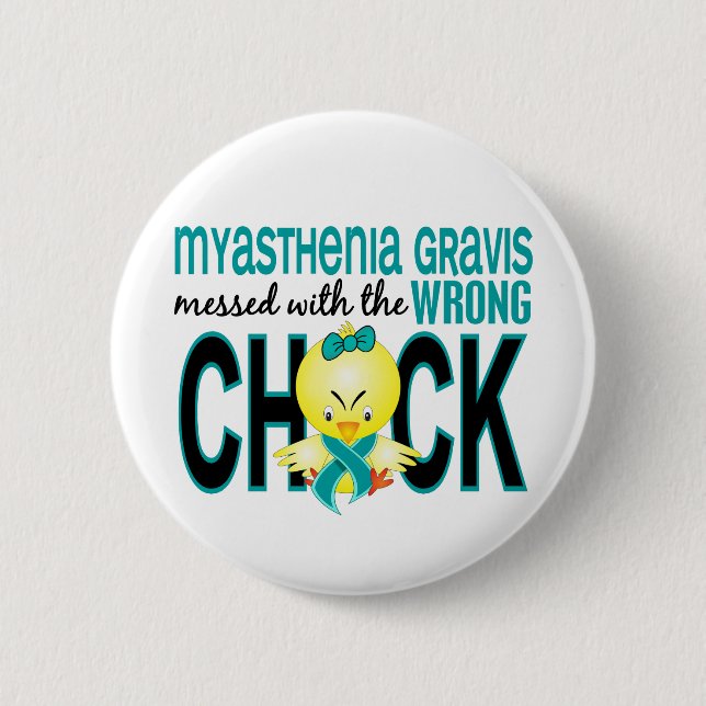 Myasthenia Gravis verwirrt mit falschem Küken Button (Vorderseite)