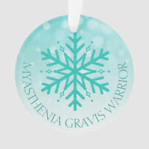 Myasthenia Gravis Warrior Snowflake Weihnachten Ornament