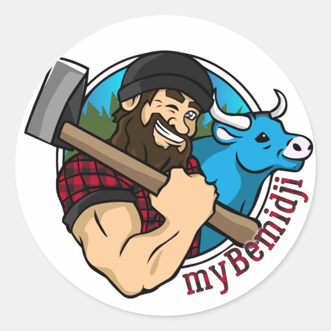 myBemidji-Aufkleberblatt Runder Aufkleber (Vorderseite)
