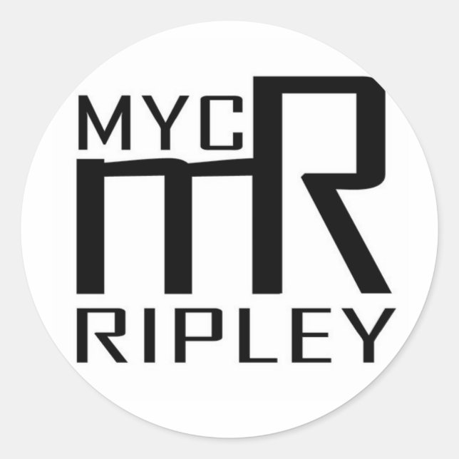 Myc Ripley Logo Runder Aufkleber (Vorderseite)