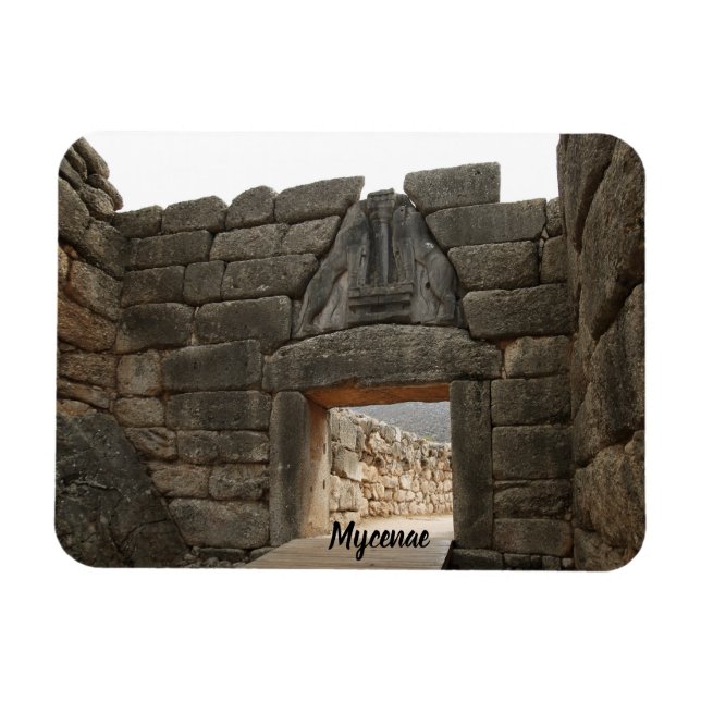Mycenae Lion Gate Magnet (Horizontal)