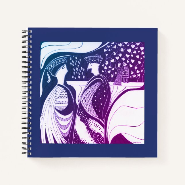 Mycenaean Griechisch Inspiriert Blue Gossippy Note Notizbuch (Vorderseite)